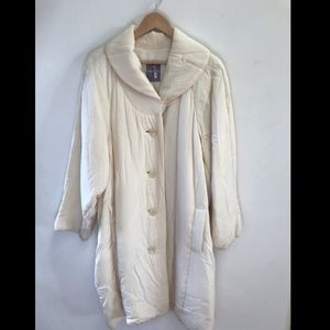 Issey Miyake Women's Yellow Silk Coat Jacket M